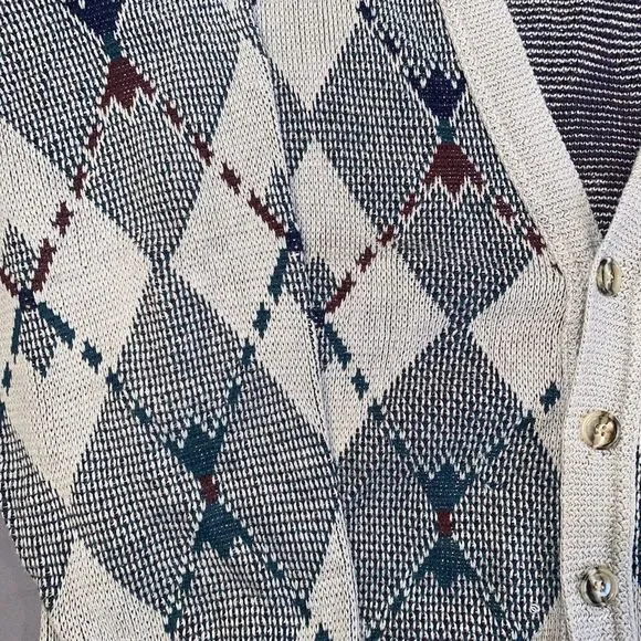 Vintage Jantzen Men’s Size Large Pullover Sweater Geometric Grandpa Made In USA - Picture 3 of 7